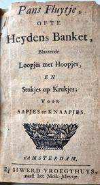 'Pans Fluytje'  1706, zeer zeldzaam liedboekje, Antiek en Kunst, Verzenden