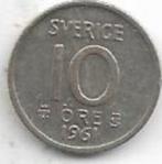 10  öre  1961  Zweden. km. 823, Ophalen of Verzenden, Overige landen, Losse munt, Zilver