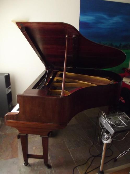 Antieke Weber Vleugelpiano uit 1920, Muziek en Instrumenten, Piano's, Zo goed als nieuw, Vleugel, Bruin, Ophalen