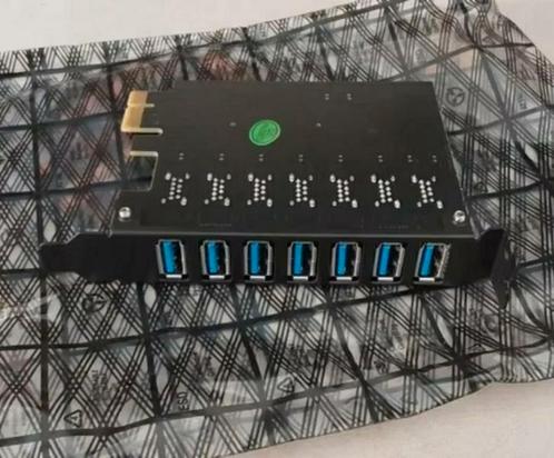 NN0104 - PCIe 7 poorten USB 3.2 poorten uitbreidingskaart 5G, Computers en Software, Dockingstations, Ophalen of Verzenden