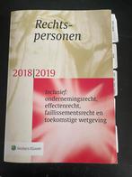 Rechtspersonen 2018/2019, Boeken, Ophalen of Verzenden, Alpha, Zo goed als nieuw, WO