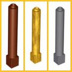 lego ronde pilaren 1x1x6 bruin (16) d. grijs (8) goud (6), Ophalen of Verzenden, Nieuw, Losse stenen, Lego