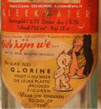 zoek oud fles glorine label met reclame tom poes heer bommel, Verzamelen, Verpakking, Gebruikt, Ophalen of Verzenden