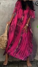 NIEUW past tot 54/56 Kaftan batik huisjurk viscose, Verzenden, Nieuw, Roze, Overige typen