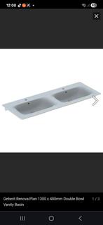 Geberit Renova wastafel wit 150x48x10,5, Huis en Inrichting, Badkamer | Badkamermeubels, Ophalen, Nieuw, Overige typen, Minder dan 100 cm