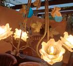 Mooie antieke Art Nouveau stijl hanglamp glazen tulp kelken, Ophalen of Verzenden
