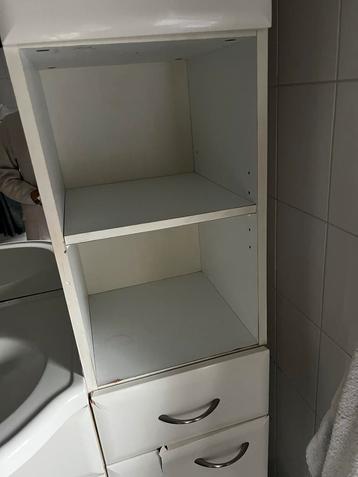 Badkamerkast wit met lades