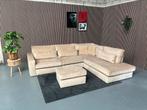GRATIS LEVERING Hoekbank Velvet Beige 310x255 REFURBISHED, Huis en Inrichting, 300 cm of meer, Ophalen of Verzenden, Zo goed als nieuw