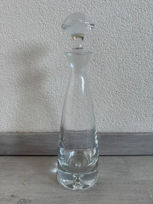 Glazen karaf met glazen stop, Verzamelen, Glas en Borrelglaasjes, Gebruikt, Overige typen, Ophalen of Verzenden