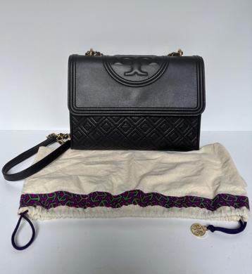 TORY BURCH Fleming zwart crossbody leer schouder tas bag   beschikbaar voor biedingen