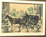 Toon Koster (1913 - 1989) - De Koetsier, Antiek en Kunst, Kunst | Tekeningen en Foto's, Ophalen of Verzenden