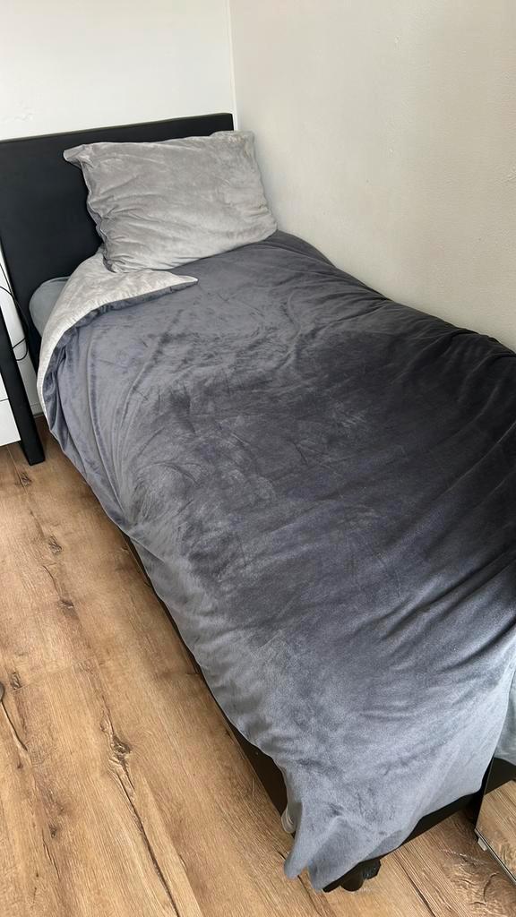 Optimink 1 pers dekbedovertrek met sloop, Huis en Inrichting, Slaapkamer | Beddengoed, Zo goed als nieuw, Dekbedovertrek, Eenpersoons