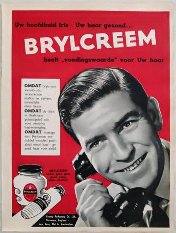Brylcreem advertentie 1952-1955 retro vintage kapper barbier beschikbaar voor biedingen