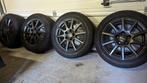 Winterbanden Continental 195/55 R15+lichtmetalen Rial velgen, Auto-onderdelen, Banden en Velgen, Ophalen, Gebruikt, 15 inch, Banden en Velgen