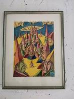 Anton van der Valk (Ton van Tast) origineel werk, Antiek en Kunst, Ophalen