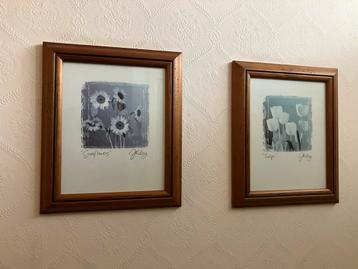 2x J. Kiley - Sunflowers & Tulips beschikbaar voor biedingen