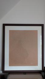 Lijst bruin notenhout 50x60 met passepartout, Huis en Inrichting, Woonaccessoires | Lijsten, Ophalen, Minder dan 50 cm, Zo goed als nieuw