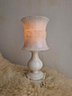 Sfeervolle vintage tafellamp natuursteen albast marmer, Ophalen of Verzenden, Zo goed als nieuw, Minder dan 50 cm