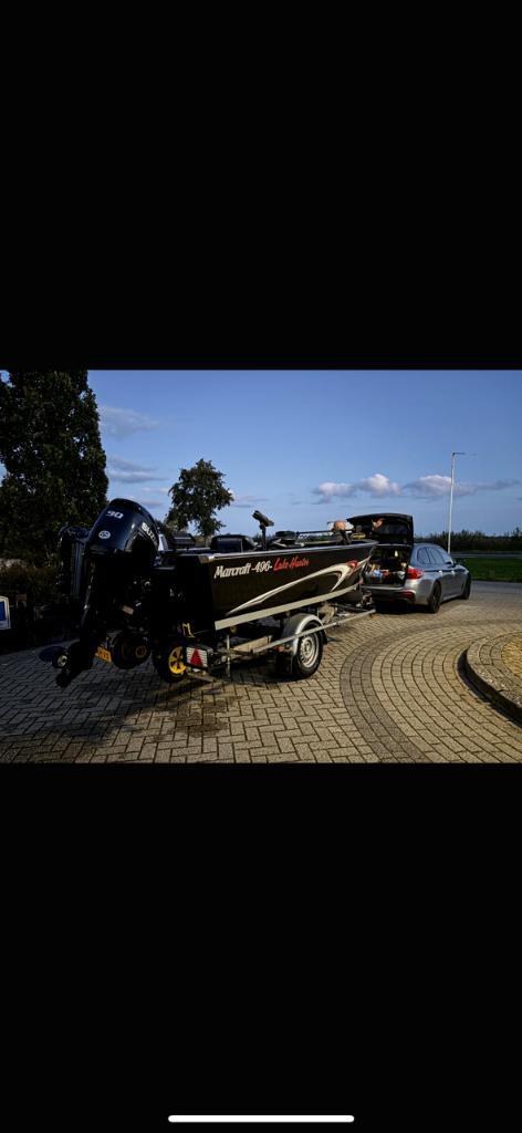 Visboot Marcraft Lakehunter 496 met NIEUWE Suzuki 90, Watersport en Boten, Vis- en Consoleboten, Zo goed als nieuw, 70 pk of meer