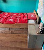 Houten bed, Ophalen, Zo goed als nieuw, 180 cm of meer, 85 tot 100 cm