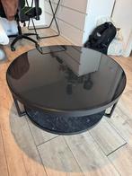 Mooie glazen salontafel, Huis en Inrichting, Ophalen, 50 tot 100 cm, Rond, 50 tot 100 cm