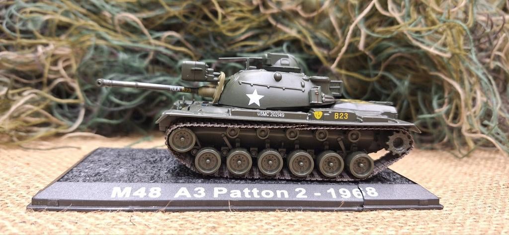 M48 A3 Patton 2 - 1968 Tank Model, Ophalen of Verzenden, 1:32 tot 1:50, Tank, Overige merken