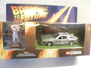 Corgi Delorean Time Machine Back To The Future Doc Brown fig beschikbaar voor biedingen