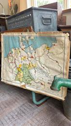 Oude geleefde schoolkaart schoolplaats duitsland, Antiek en Kunst, Ophalen of Verzenden, Aardrijkskunde