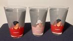 3x Glas van Cinzano mix in style. Roze 50 & rood 80.H12,5 cm, Ophalen of Verzenden, Zo goed als nieuw, Borrel- of Shotglas