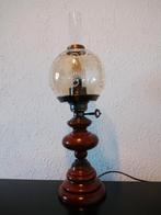 Elektrische olielamp, Antiek, Ophalen of Verzenden, Zo goed als nieuw, Glas