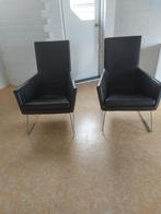 Twee Label fauteuils / stoelen DON, Minder dan 75 cm, Gebruikt, Leer, Ophalen