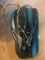 Twee identieke babolat rackets en een bijpassende tas, Sport en Fitness, Tennis, Ophalen of Verzenden, Babolat, Zo goed als nieuw