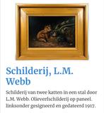 Schilderij katten, Antiek en Kunst, Kunst | Schilderijen | Klassiek, Ophalen of Verzenden