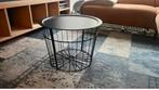 Zwarte IKEA Gualöv draadmand tafel, Ophalen of Verzenden, Zo goed als nieuw, Rond, Metaal of Aluminium