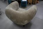 Royale ronde luxe fauteuil ELEFAN PTMD velours beige, Ophalen, Zo goed als nieuw, Stof, 100 tot 125 cm