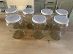 7 grote glazen voorraad potten, Nieuw, 19cm h x 12 cm b, Huis en Inrichting, Ophalen of Verzenden, Nieuw, Glas, Pot, Bus of Blik