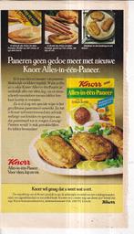 Retro reclame 1982 Knorr alles in één paneer, Verzamelen, Retro, Overige typen, Ophalen of Verzenden