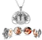 Ketting met hanger voor foto's (NIEUW), Sieraden, Tassen en Uiterlijk, Kettingen, Nieuw, Ophalen of Verzenden, Zilver, Overige materialen