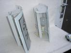 Twee wandlampjes design Yves Blayo + schaaltje, Ophalen of Verzenden, Gebruikt, Glas