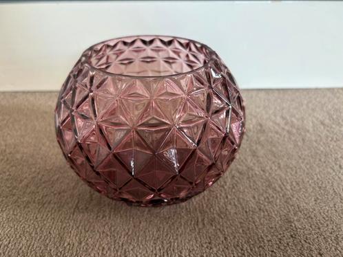 Mooi roze bol vaasje 12 cm hoog, Huis en Inrichting, Woonaccessoires | Vazen, Zo goed als nieuw, Overige kleuren, Minder dan 50 cm