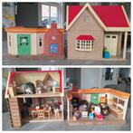 Sylvanian Families bakkerij en bovenhuis, volledig ingericht, Ophalen of Verzenden, Gebruikt, Poppenhuis