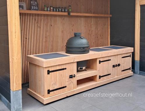 Buitenkeuken douglas op wielen kamado grill guru bastard egg, Tuin en Terras, Buitenkeukens, Nieuw, Houtskool, Inbouw, Vrijstaand
