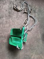 Groene Schommelzitje met Touw - Gebruikt, Ophalen of Verzenden, Gebruikt, Schommel, Aanbouwonderdeel