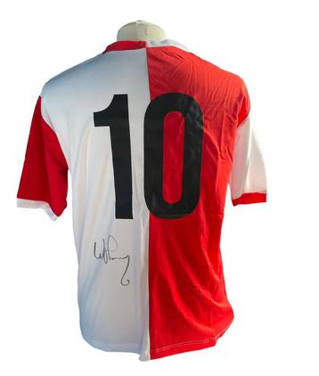 Gesigneerd Willem van Hanegem Feyenoord shirt met fotobewijs