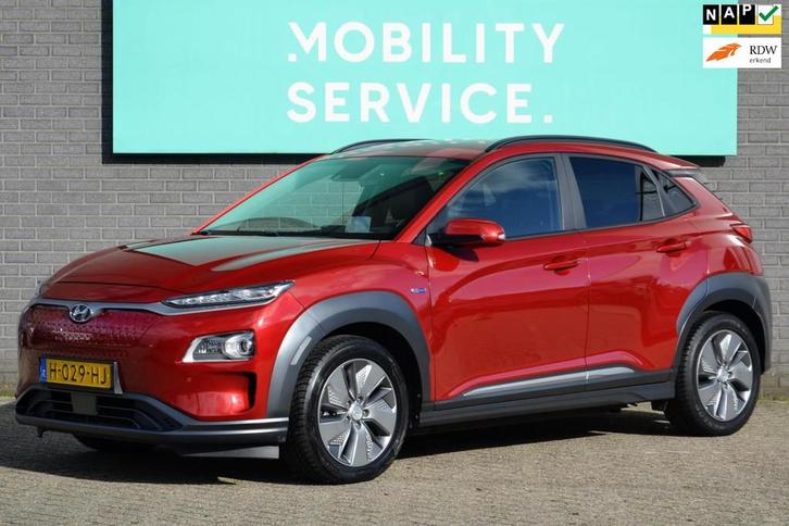Hyundai Kona EV Premium 64 kWh 3FASE SOH93% Leder ACC Lane L, Auto's, Hyundai, Bedrijf, Te koop, Kona, ABS, Achteruitrijcamera