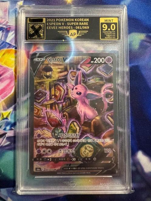 Espeon V (s6a 081) KR - APG 9, Hobby en Vrije tijd, Verzamelkaartspellen | Pokémon, Zo goed als nieuw, Losse kaart, Foil, Ophalen of Verzenden