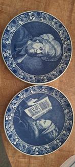 2 Delfts blauwe borden van Rembrandt, 1635., Ophalen of Verzenden