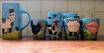 Leuk koeien servies melkpak houder en mokken bekers 11 delig, Ophalen, Gebruikt, Overige typen, Overige stijlen