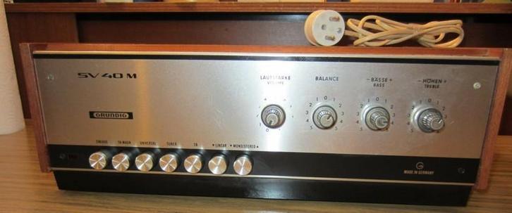 GRUNDIG SV40MSK versterker _  jaar 1966-1967 _ Vintage, Audio, Tv en Foto, Versterkers en Receivers, Gebruikt, Stereo, Minder dan 60 watt