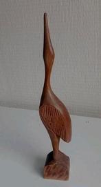 vintage houten  reiger. midcentury , 25 cm, Ophalen of Verzenden